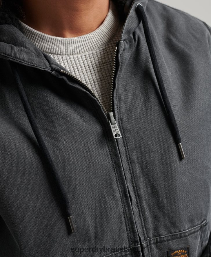 Superdry muži pracovné oblečenie bomber bunda s kapucňou 6B4ZTR1067 oblečenie hnedá