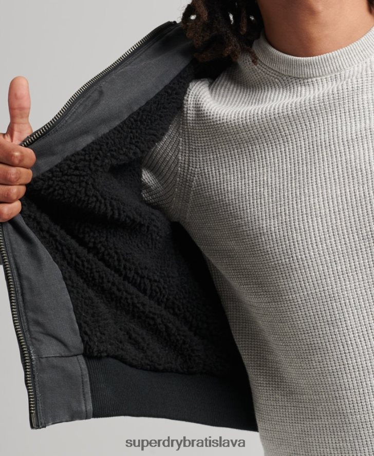 Superdry muži pracovné oblečenie bomber bunda s kapucňou 6B4ZTR1067 oblečenie hnedá