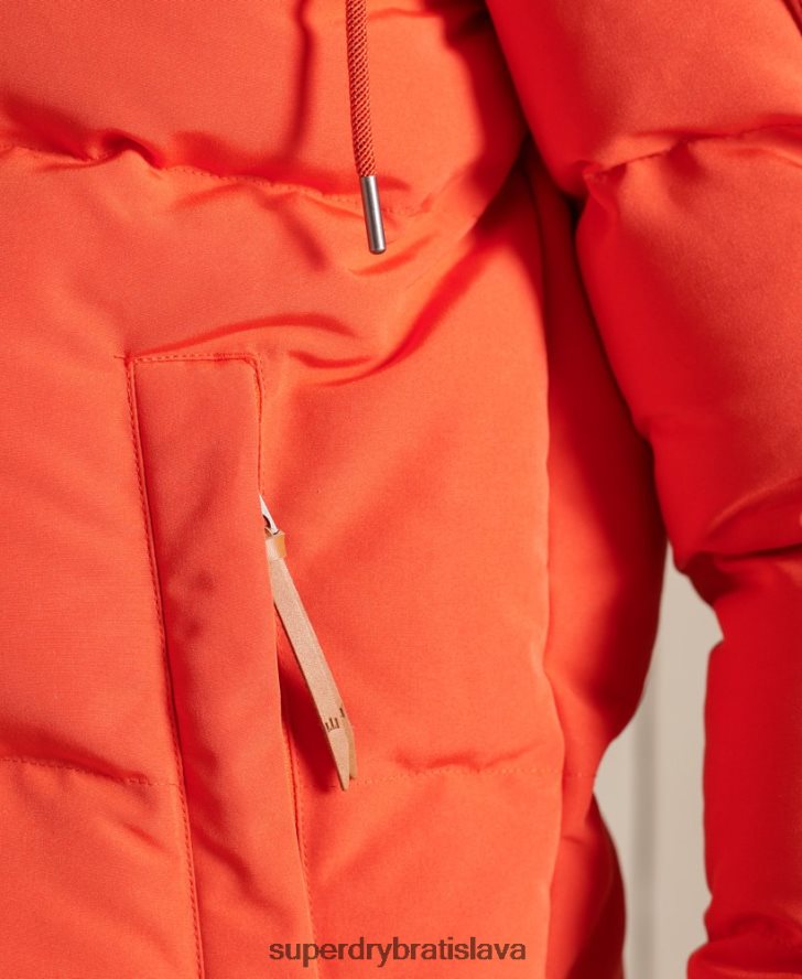 Superdry muži prešívaná everestová bunda 6B4ZTR4487 oblečenie oranžová