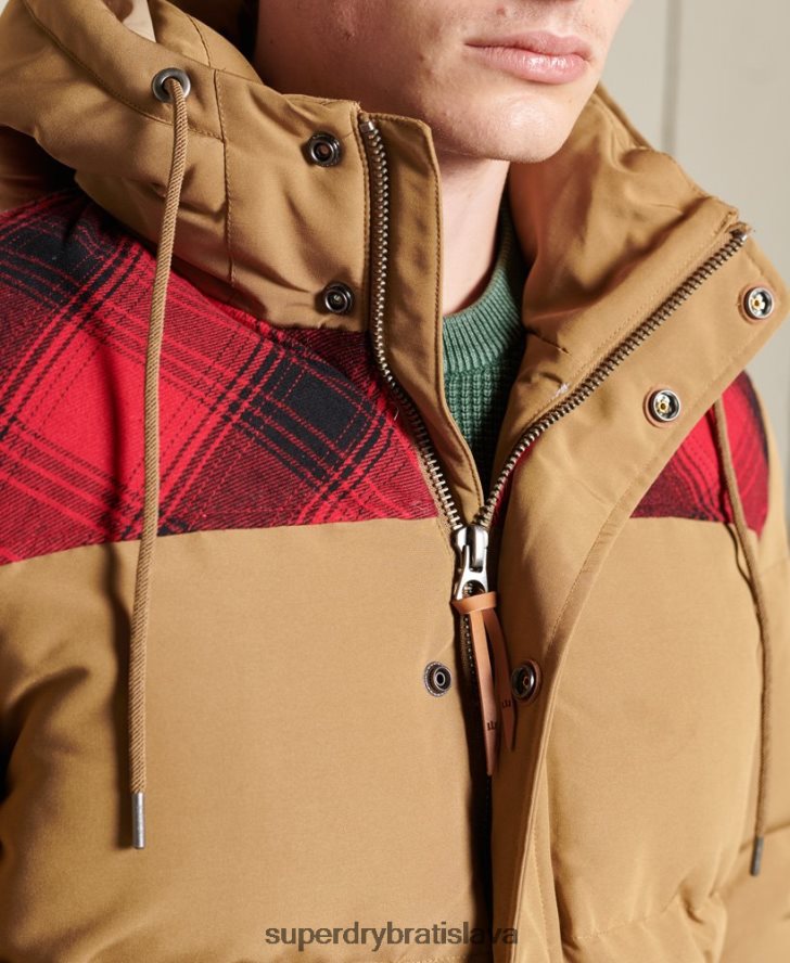 Superdry muži prešívaná everestová bunda 6B4ZTR4592 oblečenie zelená
