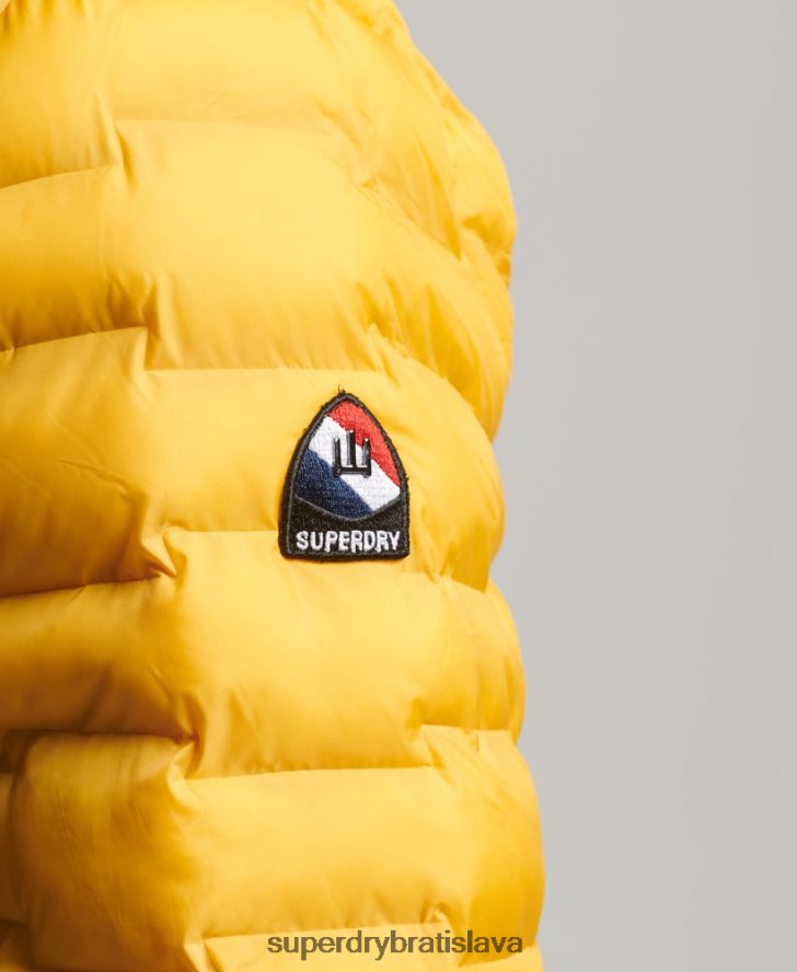 Superdry muži radarová prikrývka mix polstrovaná bunda 6B4ZTR4539 oblečenie zlato
