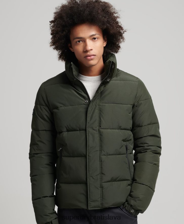 Superdry muži retro puffer bunda 6B4ZTR4566 oblečenie zelená
