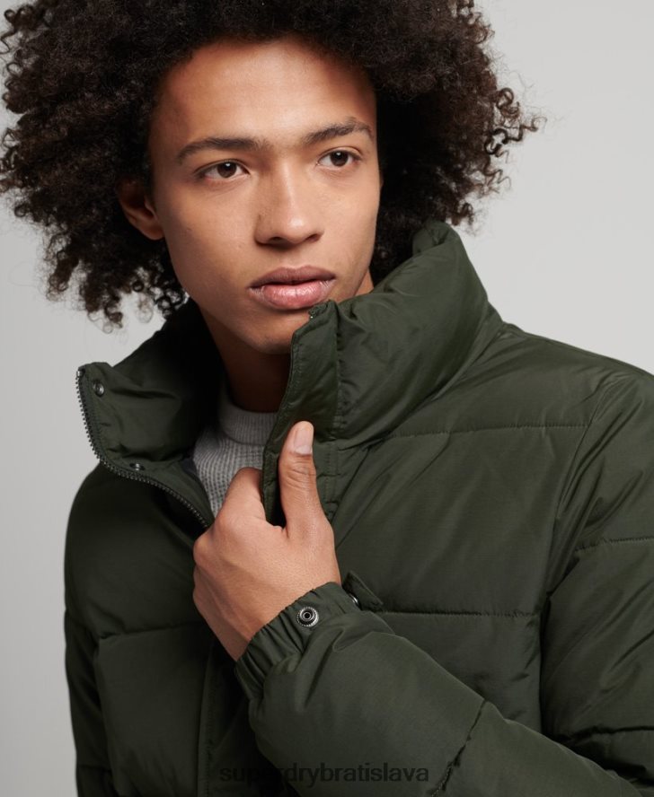 Superdry muži retro puffer bunda 6B4ZTR4566 oblečenie zelená