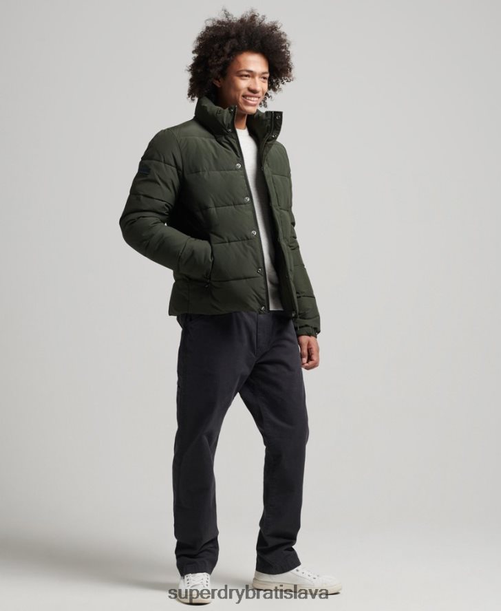 Superdry muži retro puffer bunda 6B4ZTR4566 oblečenie zelená