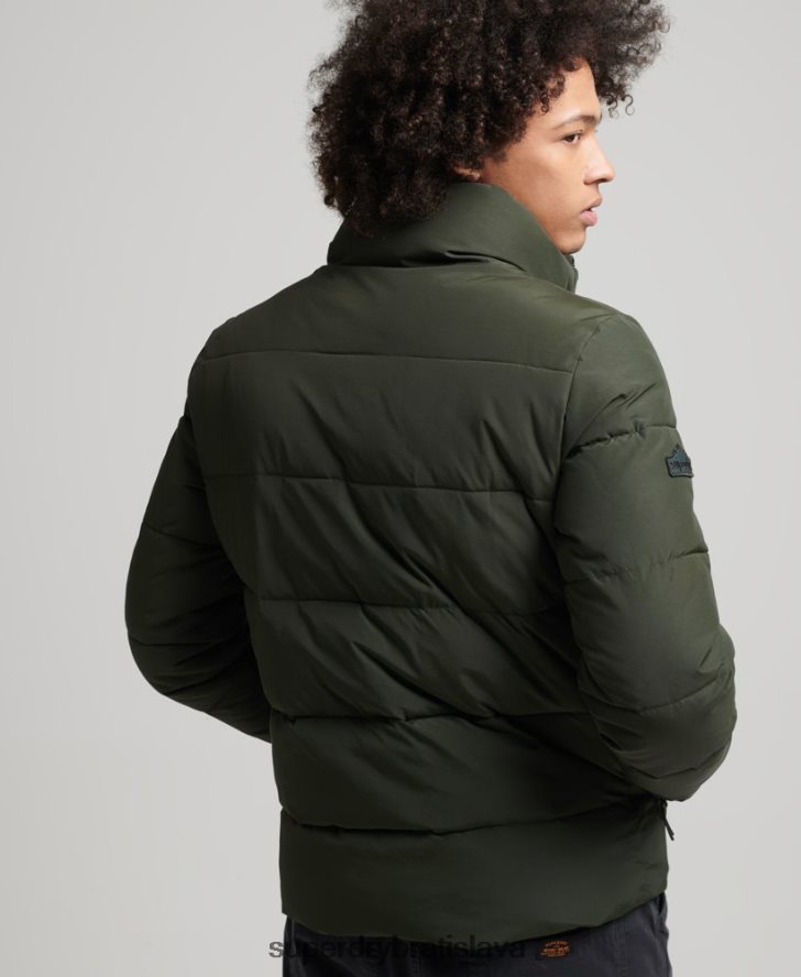 Superdry muži retro puffer bunda 6B4ZTR4566 oblečenie zelená
