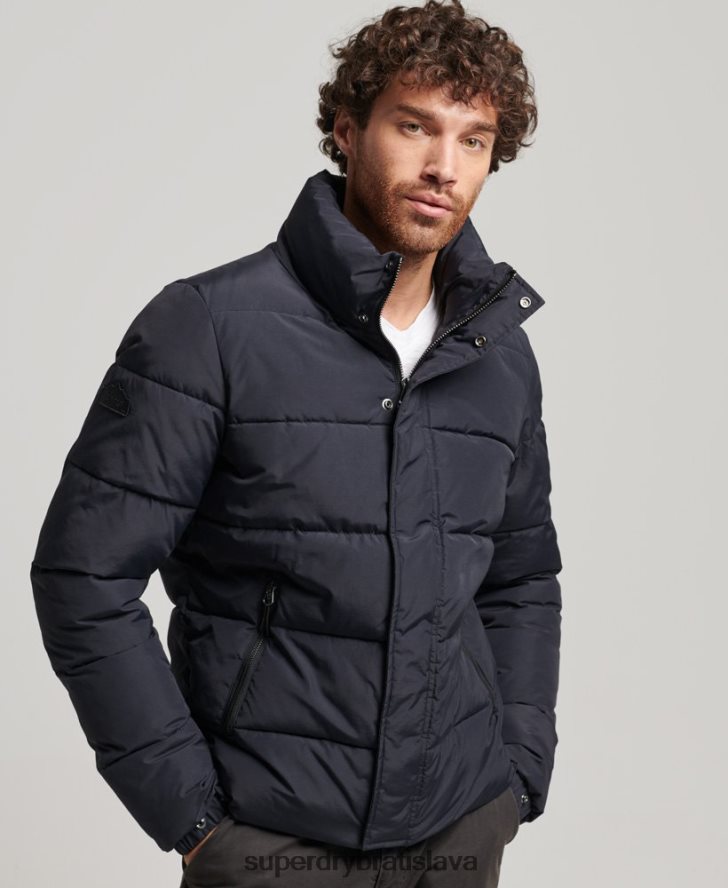 Superdry muži retro puffer bunda 6B4ZTR4697 oblečenie tmavošedý