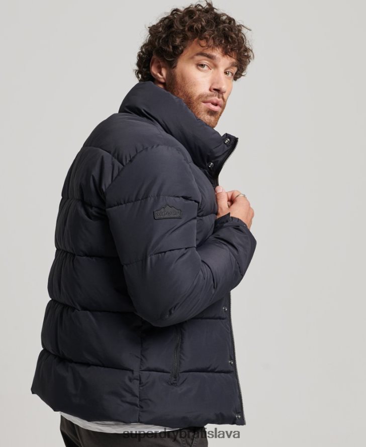 Superdry muži retro puffer bunda 6B4ZTR4697 oblečenie tmavošedý