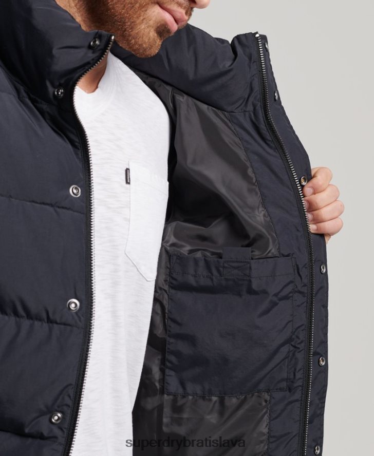 Superdry muži retro puffer bunda 6B4ZTR4697 oblečenie tmavošedý