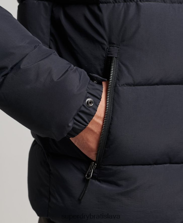 Superdry muži retro puffer bunda 6B4ZTR4697 oblečenie tmavošedý