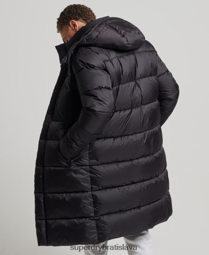 Superdry muži ripstop longline puffer bunda 6B4ZTR1076 oblečenie čierna