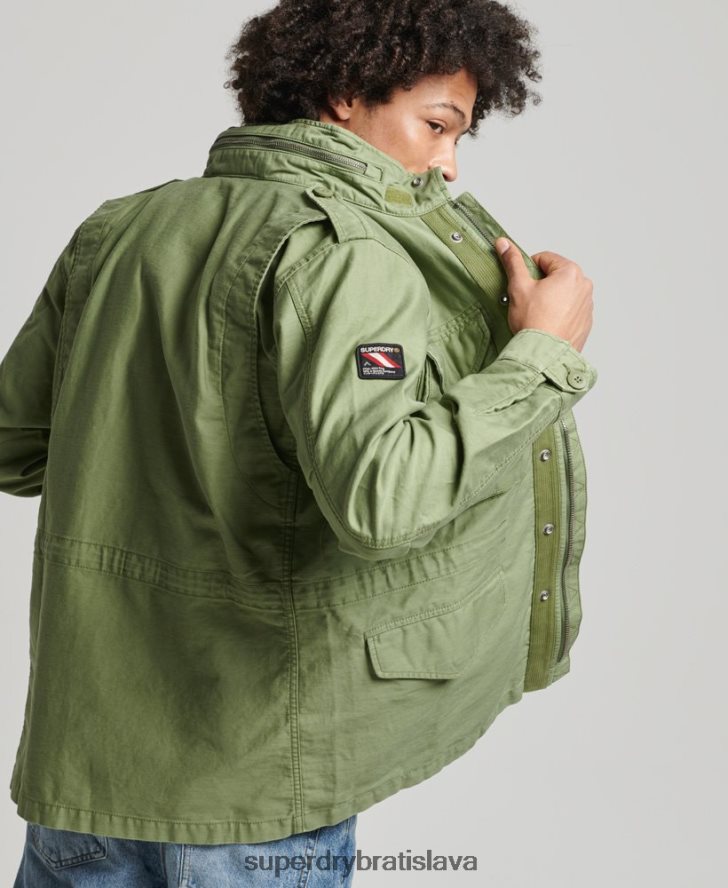 Superdry muži ročník vojenskej bundy m65 6B4ZTR928 oblečenie zelená