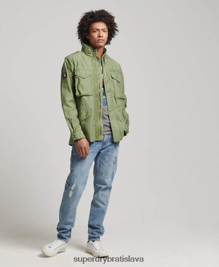 Superdry muži ročník vojenskej bundy m65 6B4ZTR928 oblečenie zelená