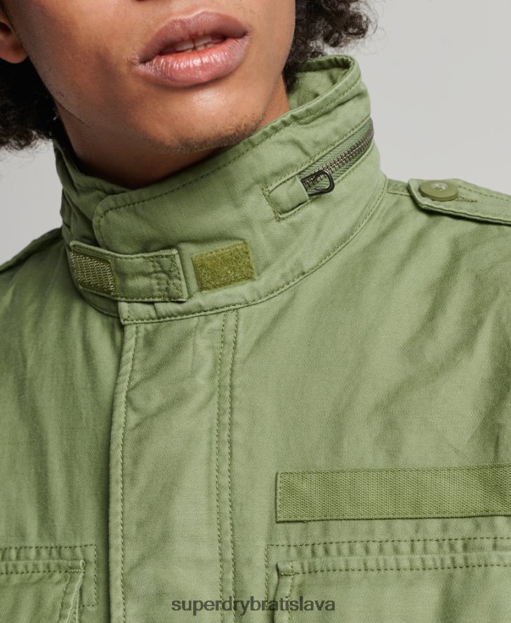 Superdry muži ročník vojenskej bundy m65 6B4ZTR928 oblečenie zelená
