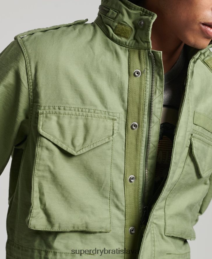 Superdry muži ročník vojenskej bundy m65 6B4ZTR928 oblečenie zelená