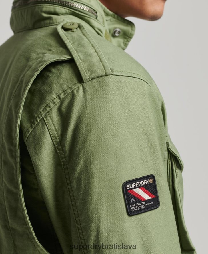 Superdry muži ročník vojenskej bundy m65 6B4ZTR928 oblečenie zelená