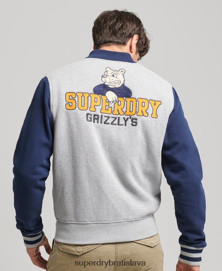 Superdry muži ročník vysokoškolskej bombery 6B4ZTR5202 oblečenie námorníctvo