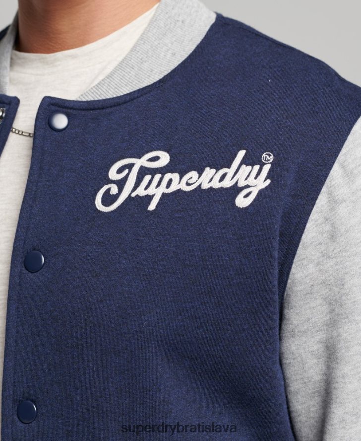 Superdry muži ročník vysokoškolskej bombery 6B4ZTR604 oblečenie námorníctvo