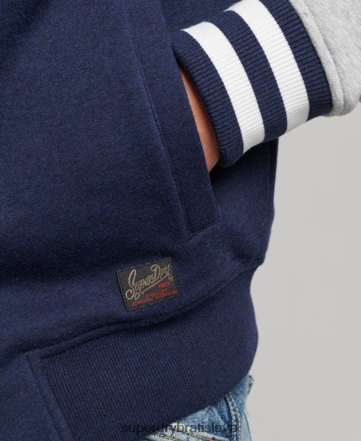 Superdry muži ročník vysokoškolskej bombery 6B4ZTR604 oblečenie námorníctvo