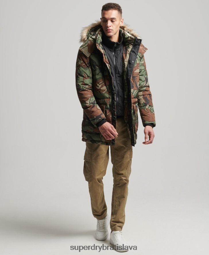 Superdry muži sd expedičná bunda parka 6B4ZTR4775 oblečenie zelená