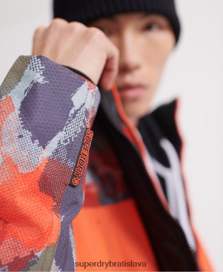 Superdry muži sd-wind útočná bunda s polárnou potlačou s kapucňou 6B4ZTR1201 oblečenie multi