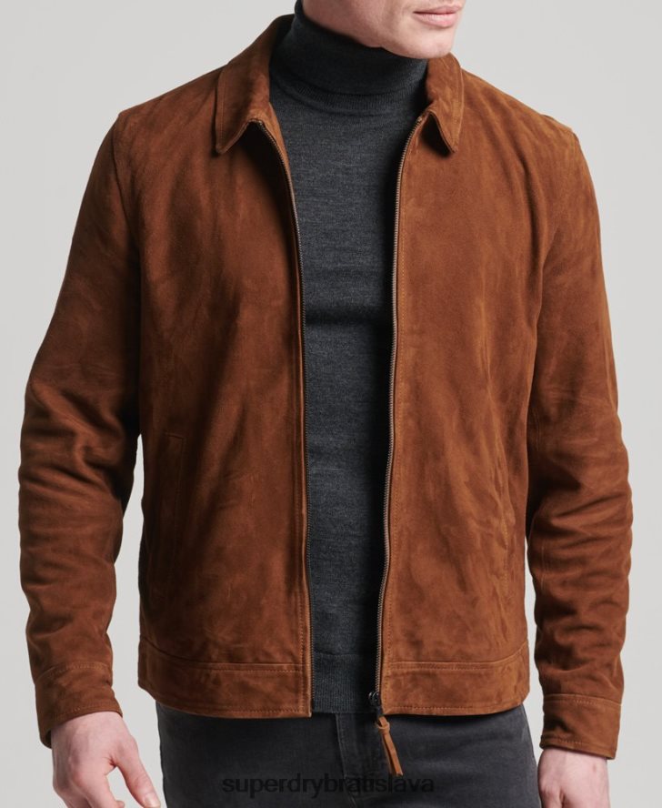 Superdry muži semišová bunda studios coach 6B4ZTR1147 oblečenie opálenie