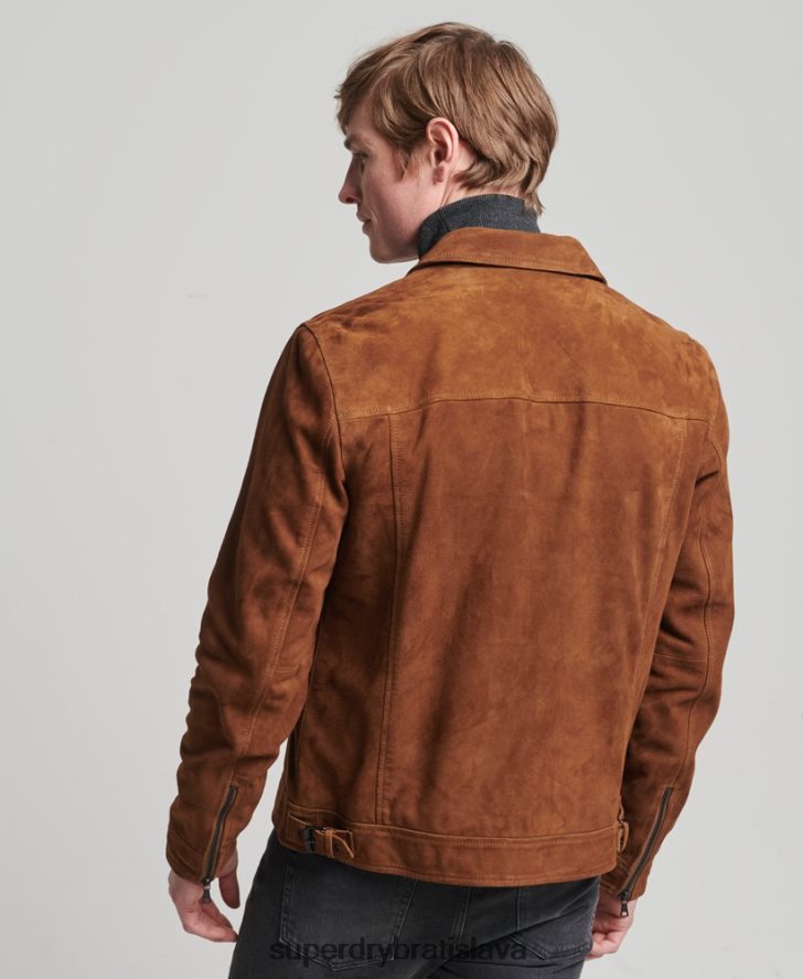 Superdry muži semišová bunda studios coach 6B4ZTR1147 oblečenie opálenie