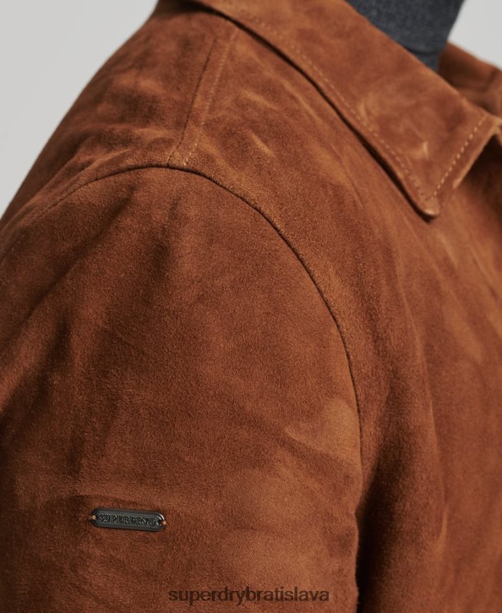 Superdry muži semišová bunda studios coach 6B4ZTR1147 oblečenie opálenie