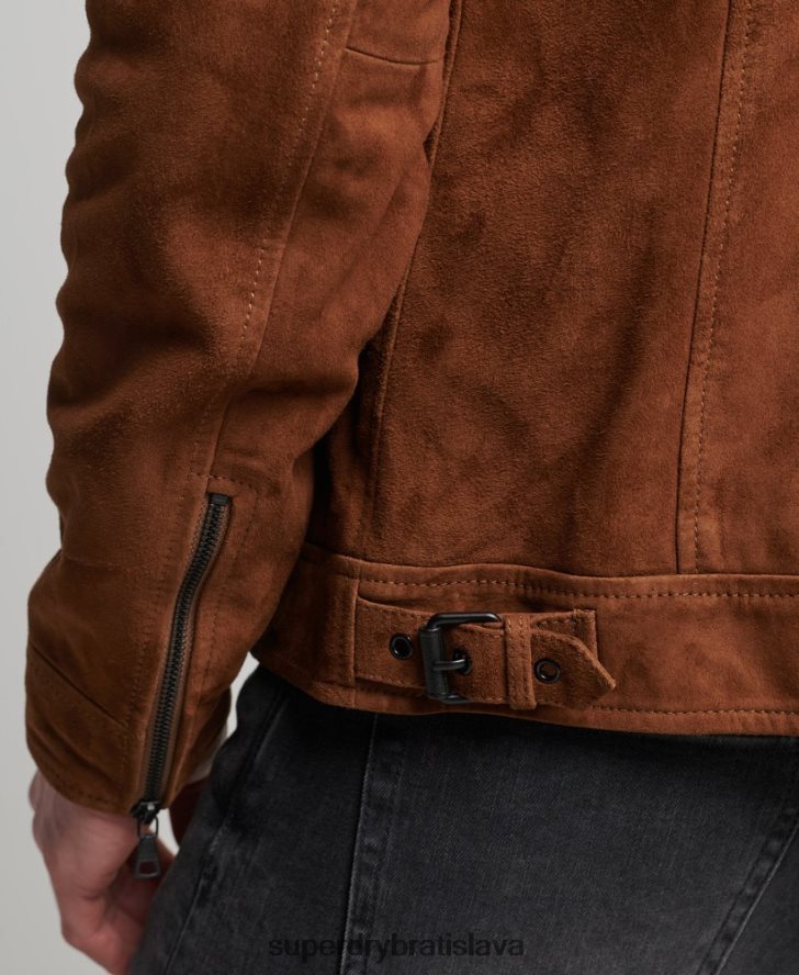 Superdry muži semišová bunda studios coach 6B4ZTR1147 oblečenie opálenie