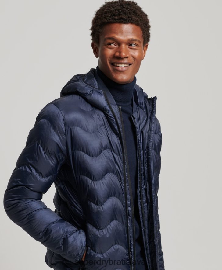 Superdry muži stredná vrstva bundy s kapucňou 6B4ZTR4699 oblečenie námorníctvo