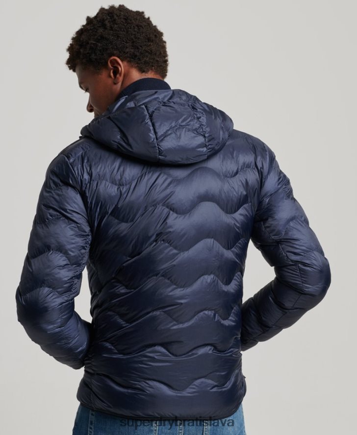 Superdry muži stredná vrstva bundy s kapucňou 6B4ZTR4699 oblečenie námorníctvo