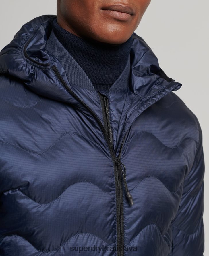 Superdry muži stredná vrstva bundy s kapucňou 6B4ZTR4699 oblečenie námorníctvo