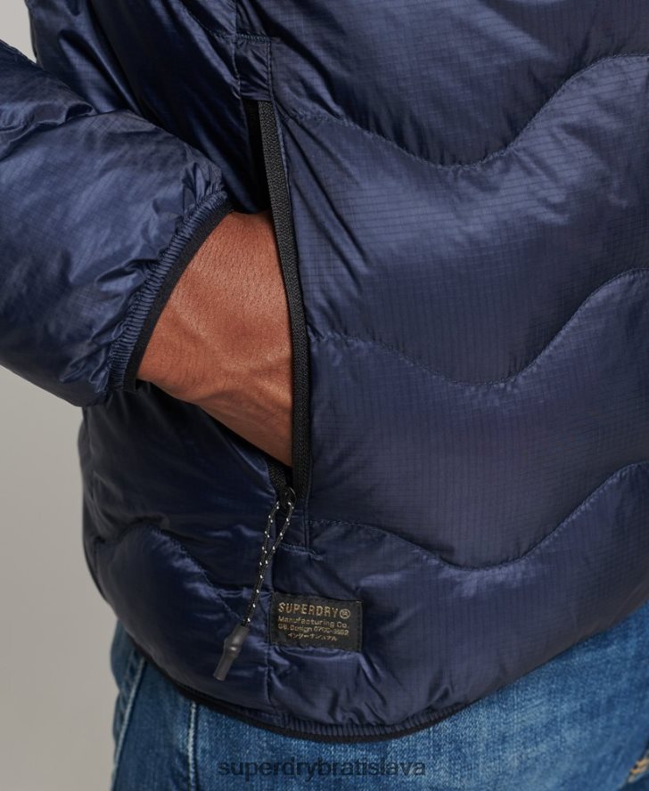 Superdry muži stredná vrstva bundy s kapucňou 6B4ZTR4699 oblečenie námorníctvo