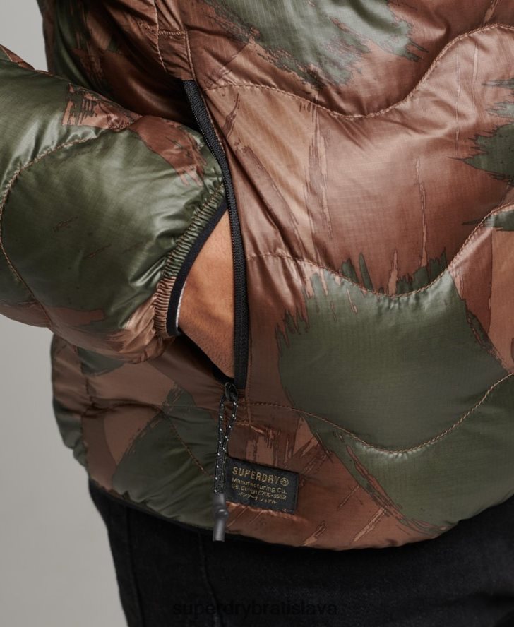 Superdry muži stredná vrstva bundy s kapucňou 6B4ZTR4700 oblečenie zelená