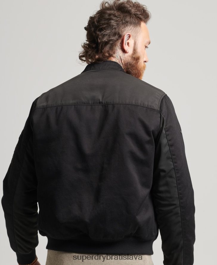 Superdry muži studios ma1 bombardér 6B4ZTR1142 oblečenie čierna