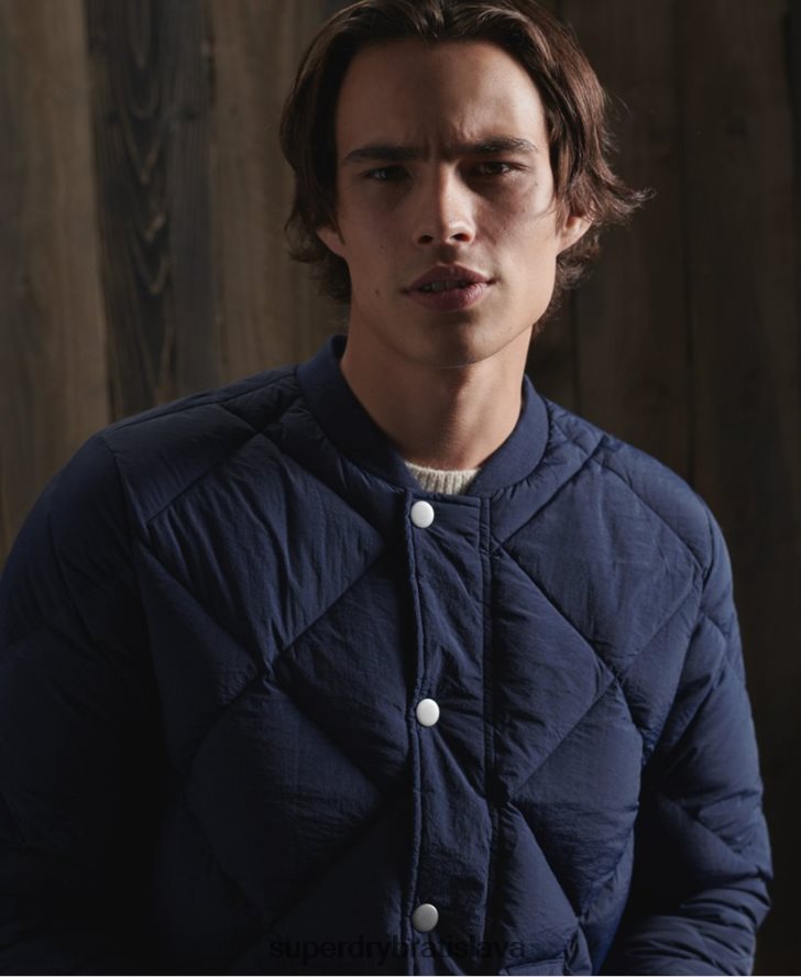 Superdry muži suchá kačacia páperová bunda 6B4ZTR4632 oblečenie Modrá