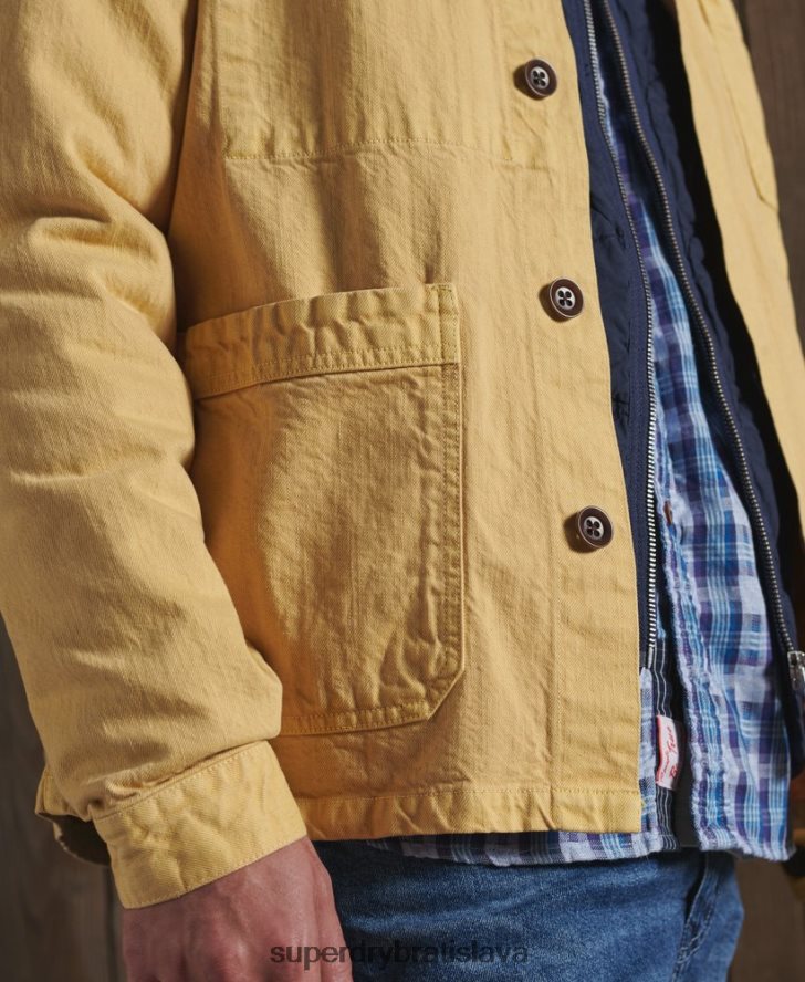Superdry muži suchá umelecká bunda z limitovanej edície 6B4ZTR4714 oblečenie žltá