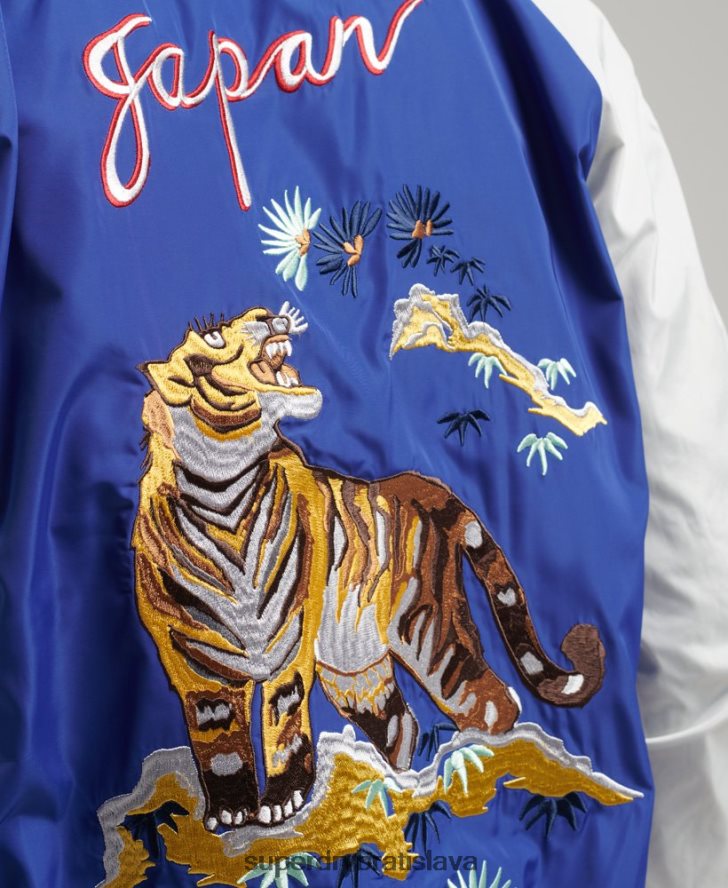 Superdry muži suika bomber bunda 6B4ZTR4463 oblečenie Modrá