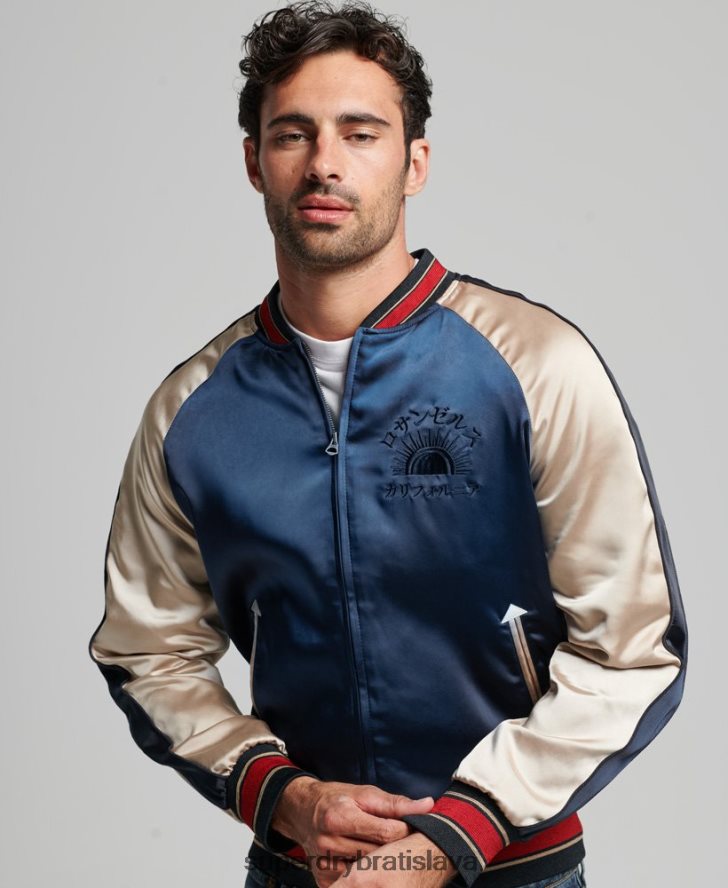 Superdry muži sukajan sako 6B4ZTR904 oblečenie tmavomodrá