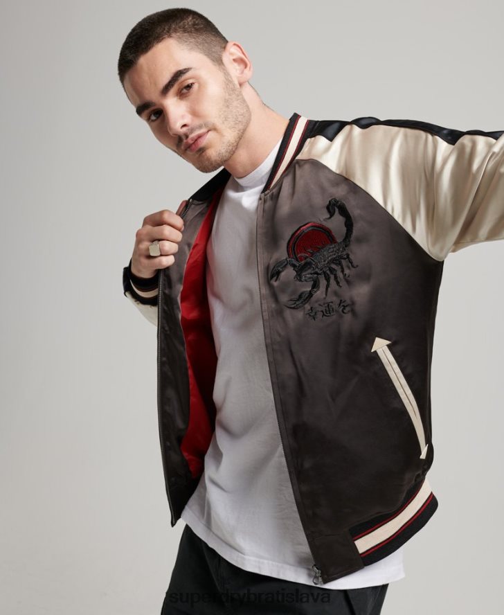 Superdry muži sukajan sako 6B4ZTR912 oblečenie tmavošedý