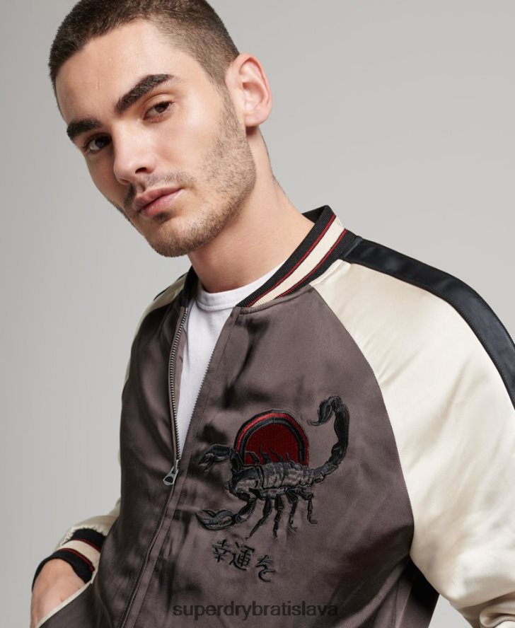 Superdry muži sukajan sako 6B4ZTR912 oblečenie tmavošedý