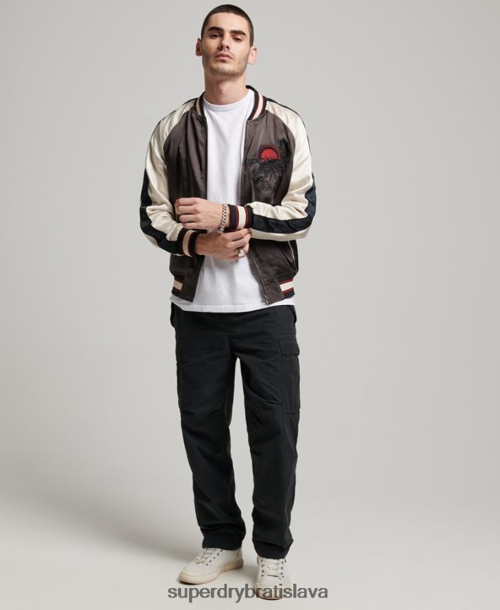 Superdry muži sukajan sako 6B4ZTR912 oblečenie tmavošedý