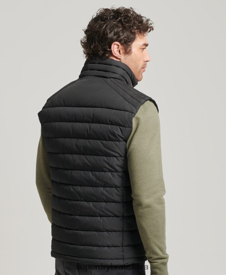 Superdry muži štúdiá fuji gilet 6B4ZTR4651 oblečenie čierna