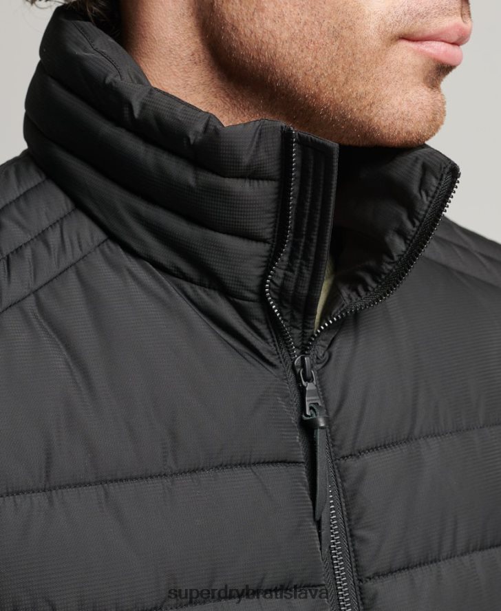Superdry muži štúdiá fuji gilet 6B4ZTR4651 oblečenie čierna