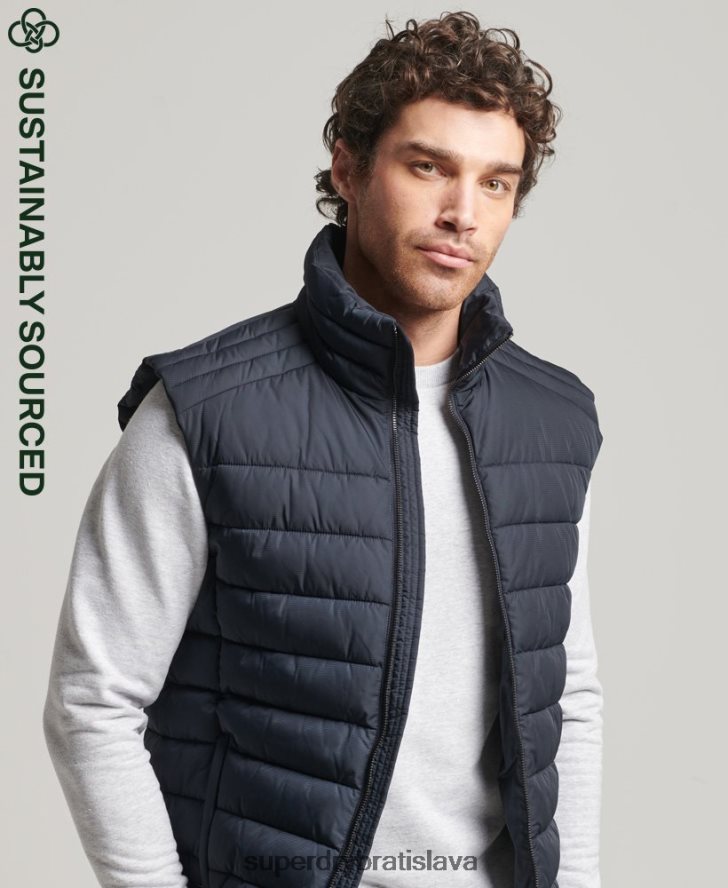 Superdry muži štúdiá fuji gilet 6B4ZTR4690 oblečenie námorníctvo