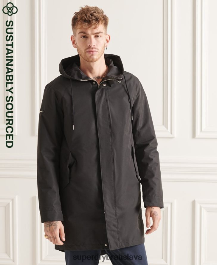 Superdry muži Štúdiová parka s rybím chvostom 3 v 1 6B4ZTR4660 oblečenie čierna