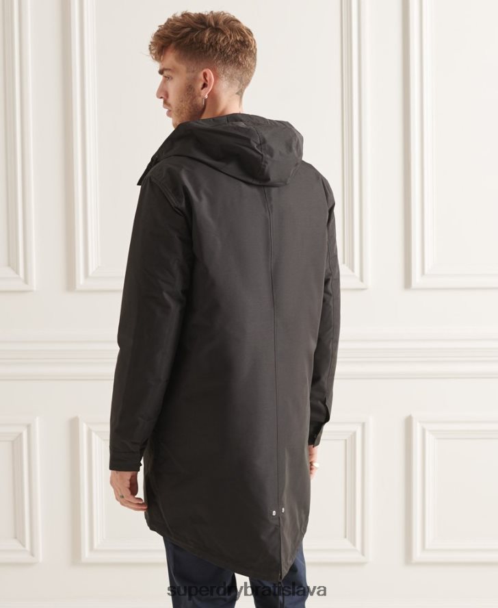 Superdry muži Štúdiová parka s rybím chvostom 3 v 1 6B4ZTR4660 oblečenie čierna