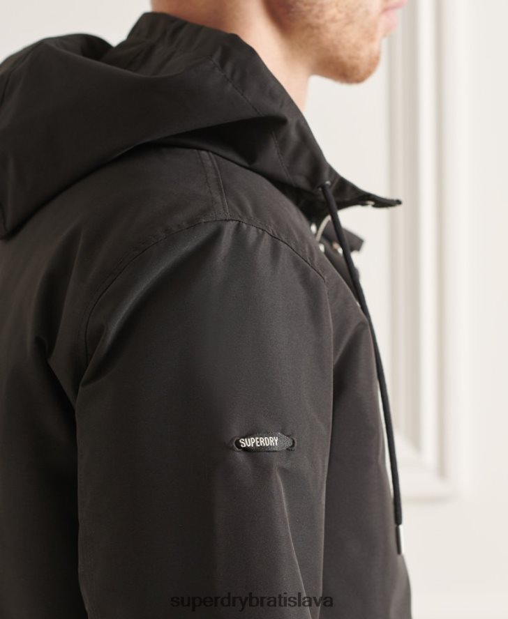 Superdry muži Štúdiová parka s rybím chvostom 3 v 1 6B4ZTR4660 oblečenie čierna