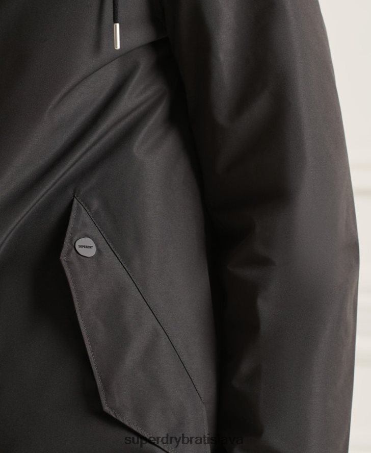 Superdry muži Štúdiová parka s rybím chvostom 3 v 1 6B4ZTR4660 oblečenie čierna