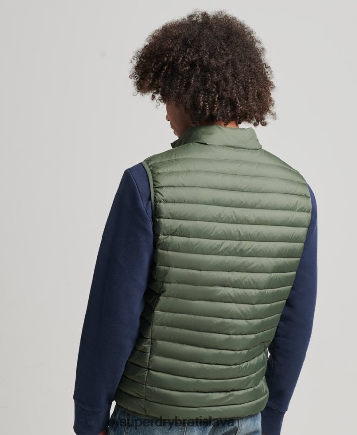 Superdry muži tech core down gilet 6B4ZTR4445 oblečenie kaki