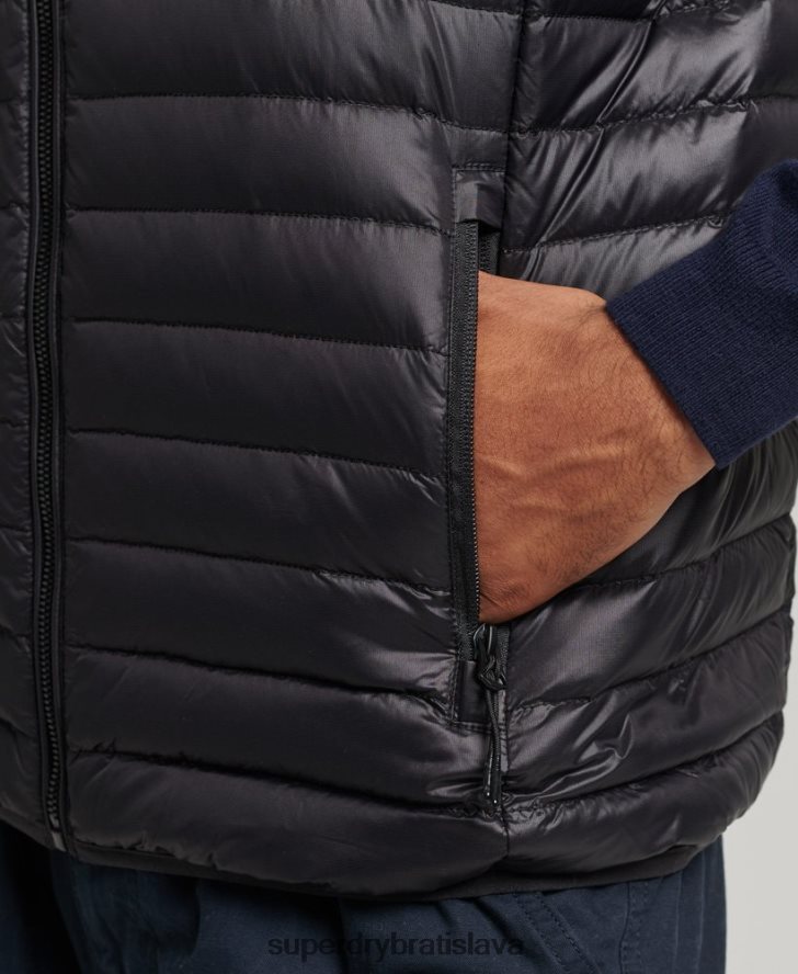 Superdry muži tech core down gilet 6B4ZTR4637 oblečenie čierna